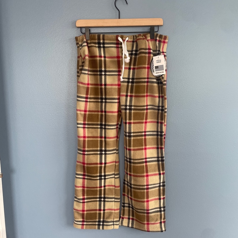 NWT Plaid Kids Pajama Bottoms
